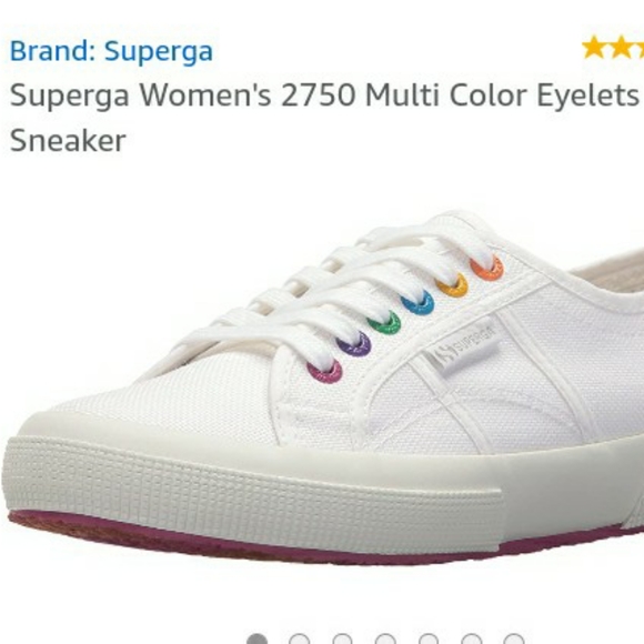 Superga Shoes - Multi Colored Eyelets Superga Canvas Shoes